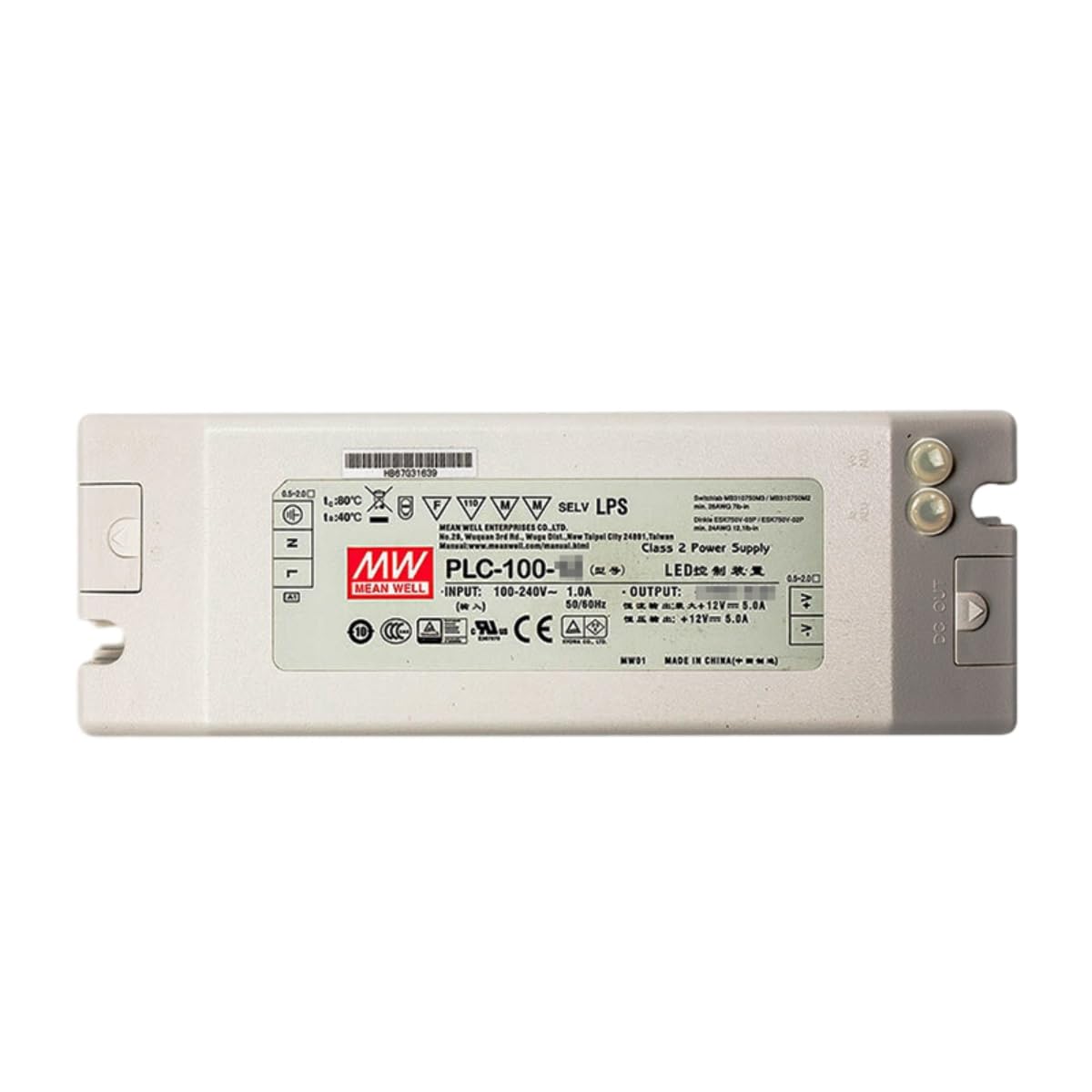 Pilote de LED PLC Mean Well, PLC-100-24 100W 4A