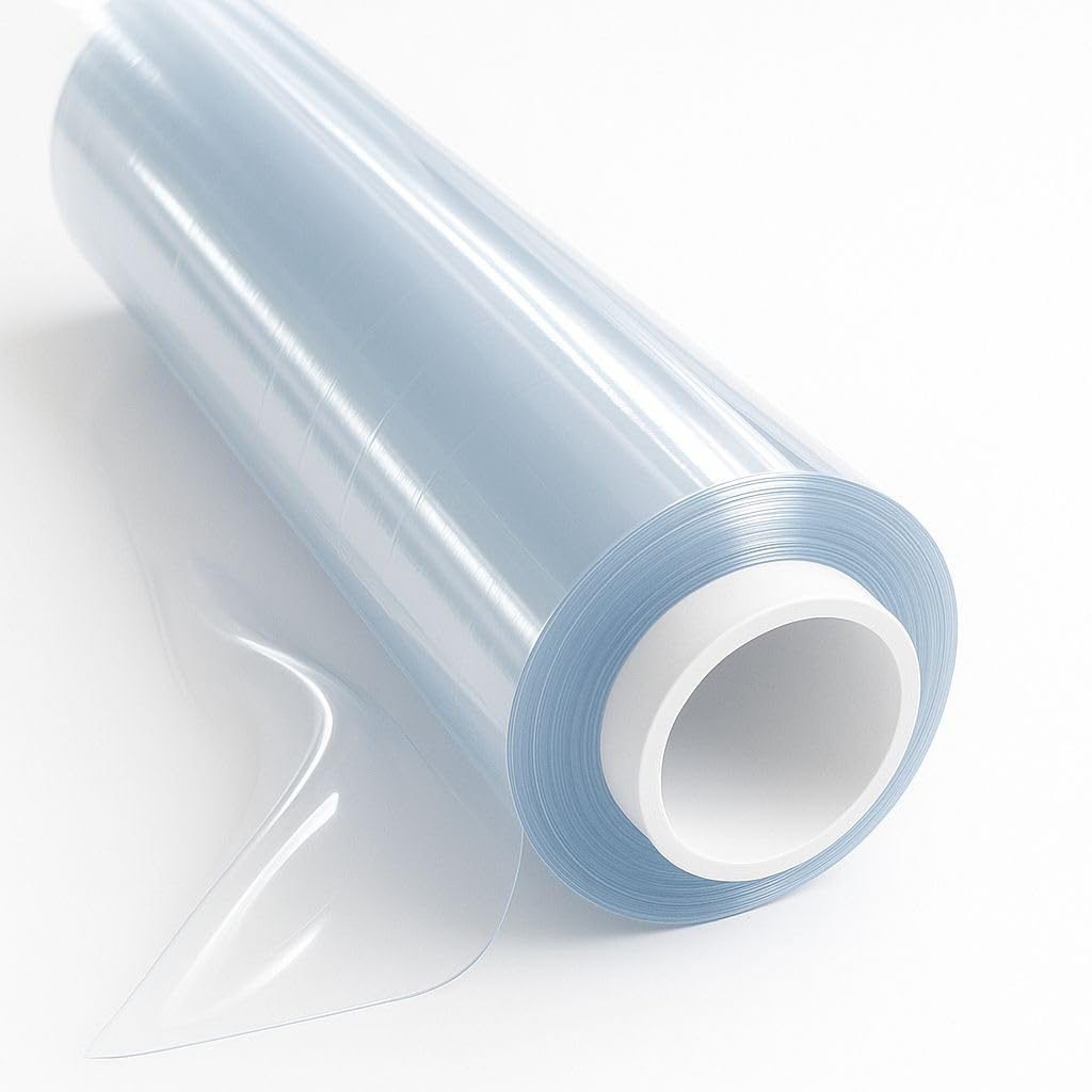 Transparente Starke Flexible PVC Folie Plane Muster 21 x 30 cm 0,5mm stark –Glasklar Schutz vor Regen Wind Staub, Fensterfolie für Zelte Terasse UV Stabil transparent, durchsichtig meterware