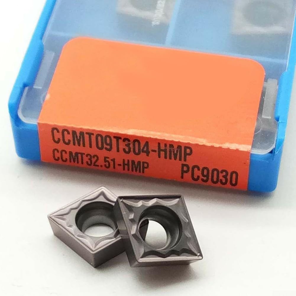 Lot de 10 inserts de tournage en carbure CNC indexables CCMT09T304-HMP PC9030, outils de coupe en métal, pour usinage de tour, avec forte résistance et longue durée de vie