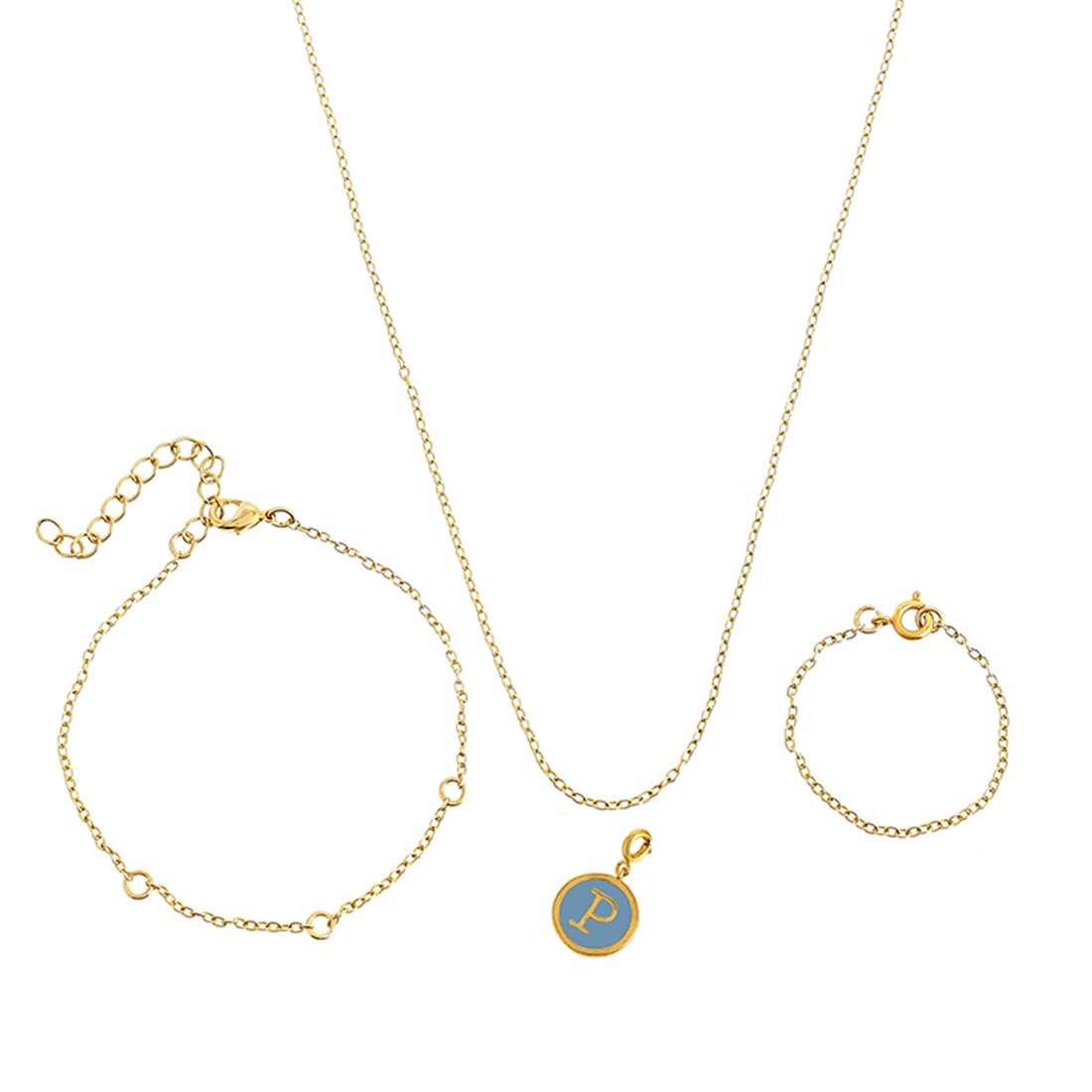 Valentine's Day Collection Alphabet P Blue Enamel Charm|Valentine Gift For Her|Gift For Wome|Gift For Her|