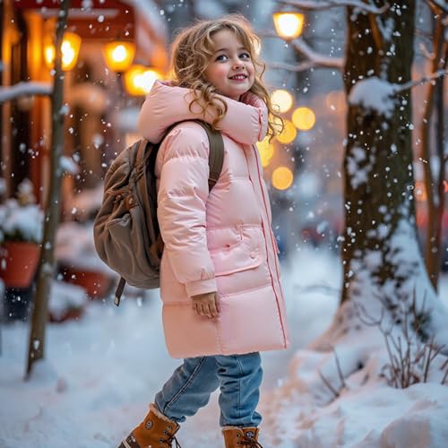 Xiaojmake 4-13 T Boys Girls Winter Down Coats Kids Warm Lightweight Puffer Jacket Hooded Coat Perfect for Winter Adventures3