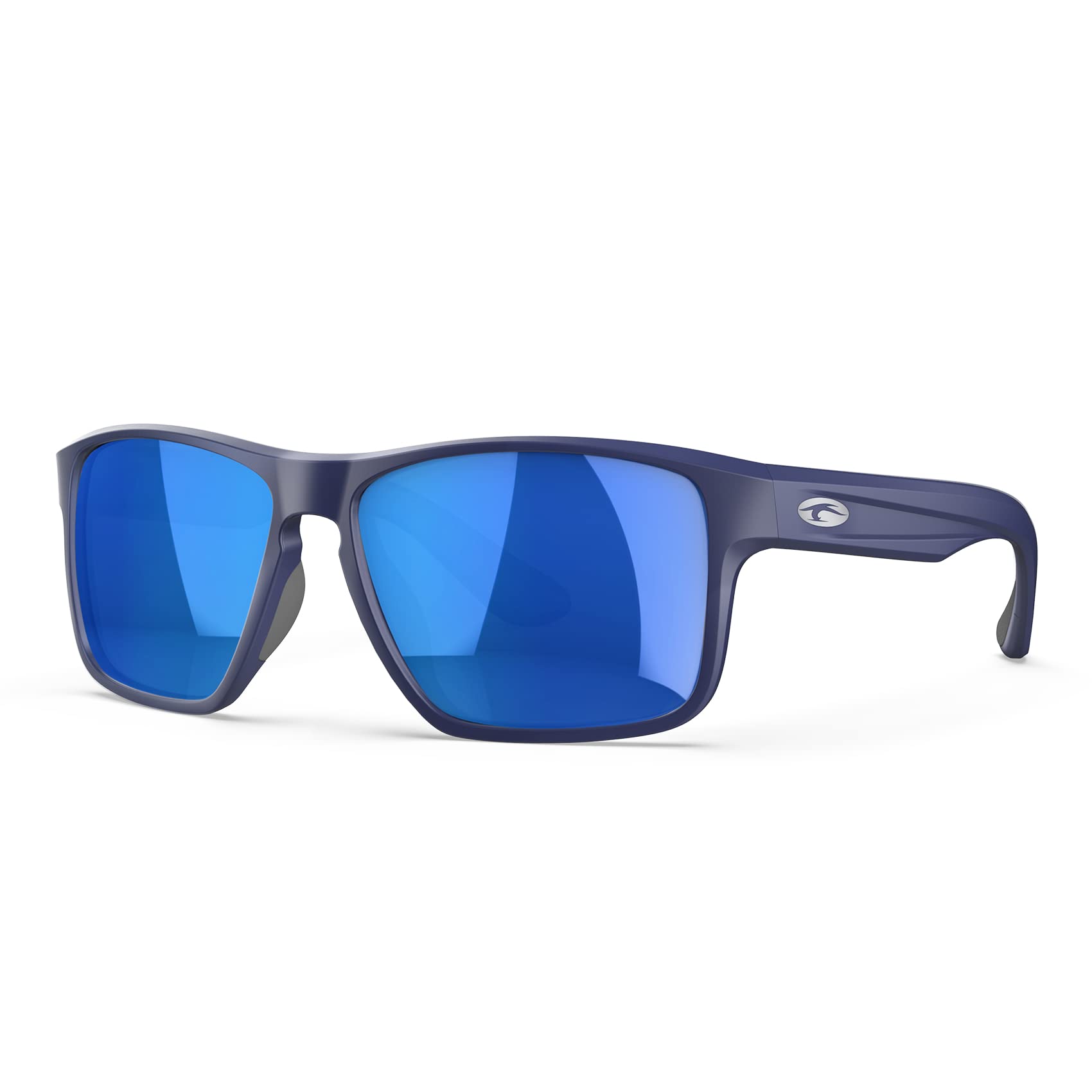 Gafas de sol polarizadas flotantes, gafas de sol para deportes acuáticos para hombres y mujeres, gafas de sol flotantes anti-agua de mar (marco azul marino mate/lente azul espejo)