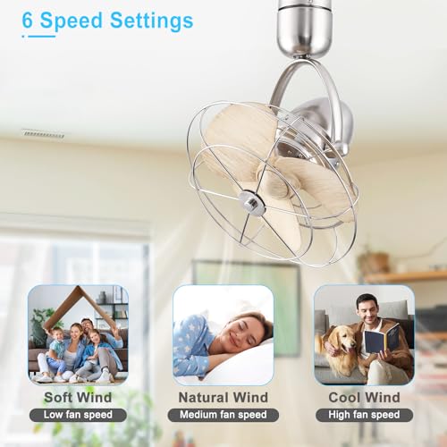 Digled Oscillating Ceiling Fan With Remote: Caged Outdoor Wall Fan For Patio thumb #5