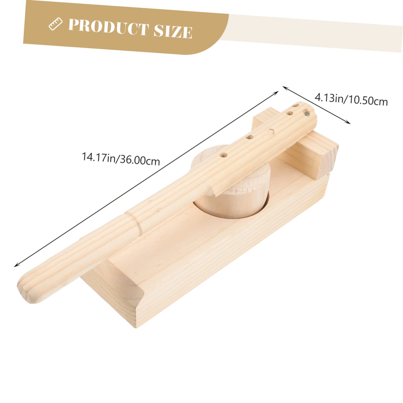 Cabilock Wooden Dumpling Skin Presser Maker with Long Handle Easy to Use Dumpling Wrapper Press Mold Gyoza and More Kitchen Tool for Family Gatherings