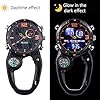 VOSO Carabiner Watch Luminous Clip on Quartz Watch Compass, Glow in The Dark Clip On Unisex Pocket Backpack Buckle Belt Watch for Doctors Chefs Outdoor Climbing #5
