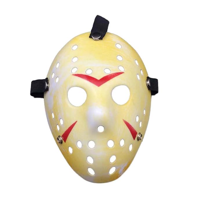 Buy Ultra Yellow Mask Battle Worn Adults Mask Halloween Killer Mask