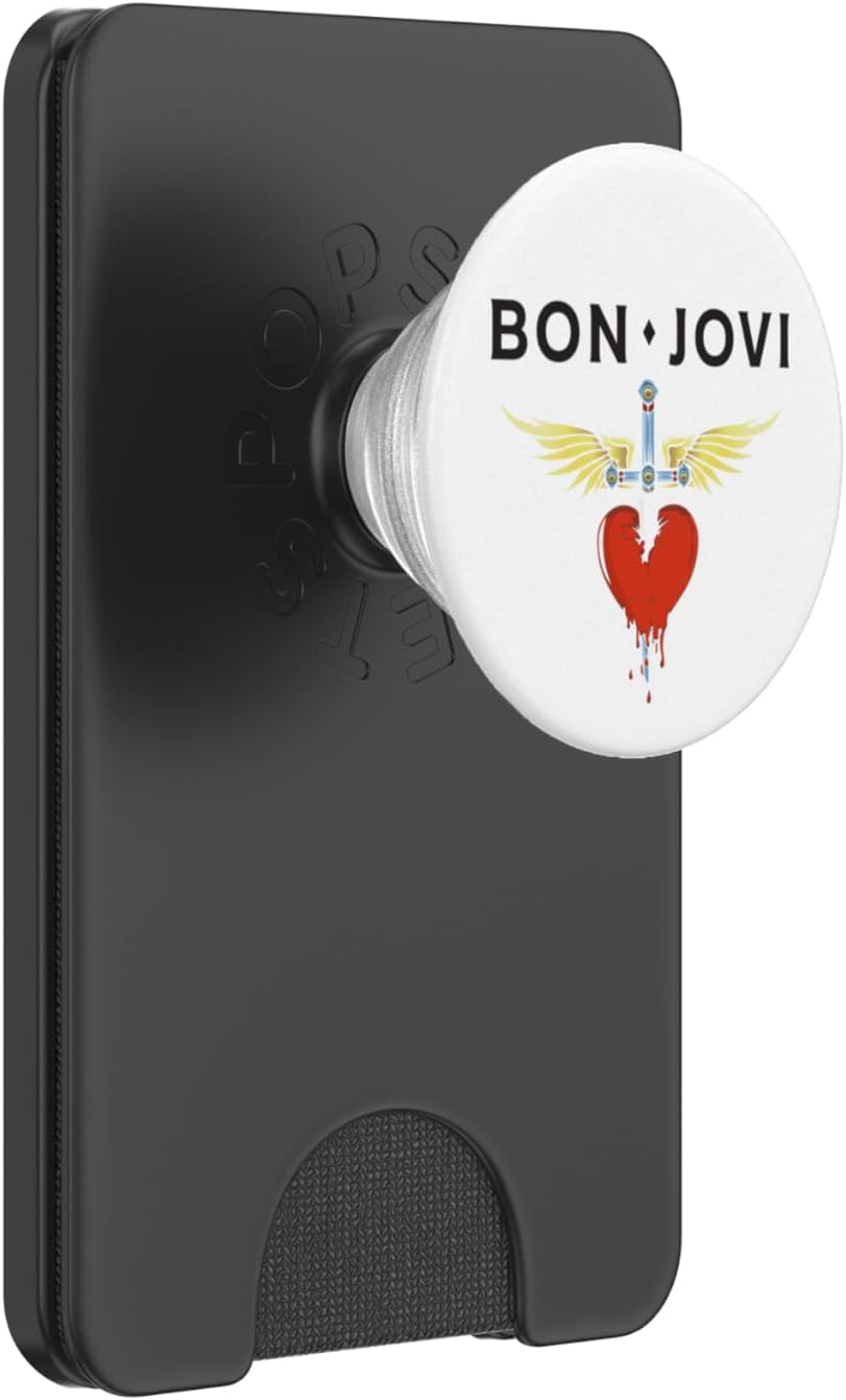 Official Bon Jovi Heart Dagger PopSockets PopWallet for MagSafe