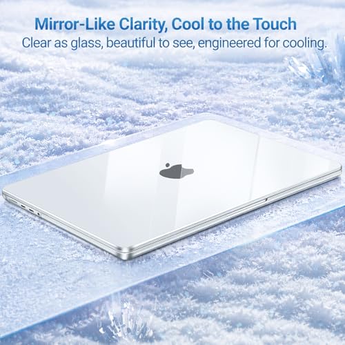 Image of MOSISO Compatible with MacBook Pro 14 inch Case 2025 2024 2023 2022 2021 M5 M4 M3 M2 M1 A3434 A3112 A3185 A3401 A2918 A2992 A2779 A2442, Hard Shell&Keyboard Cover&Screen Film&Pouch,Transparent