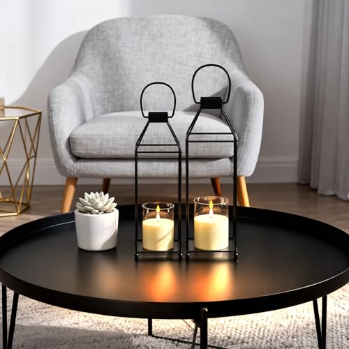 Faroles decorativos para viento exterior y terrazas con luz LED moderna de 1,5V 8