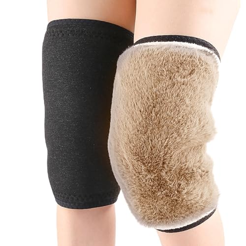 Warm Knee Pads - Knee Pads for Men, Adjustable Breathable Soft Knee Pads Leg Sleeves | Warm Thermal Winter Warmer Supplies, Double Layer Knee Joint Brace Support Pads for Running, Cycling, Skiing