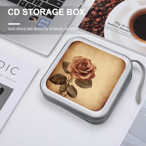 Carpeta de almacenamiento para coche portátil con cremallera para guardar 40 CD musicales 5