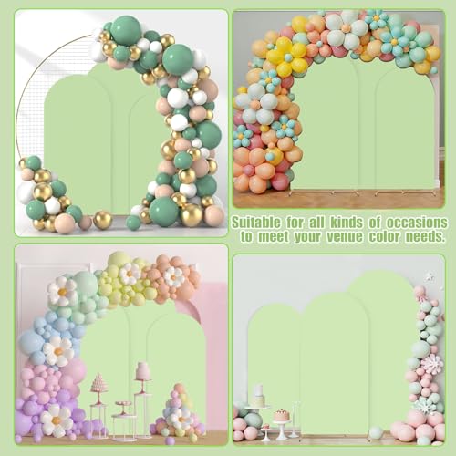 3 piezas cubiertas de arco spandex para bodas, 6 a 7.2 pies miniatura 6