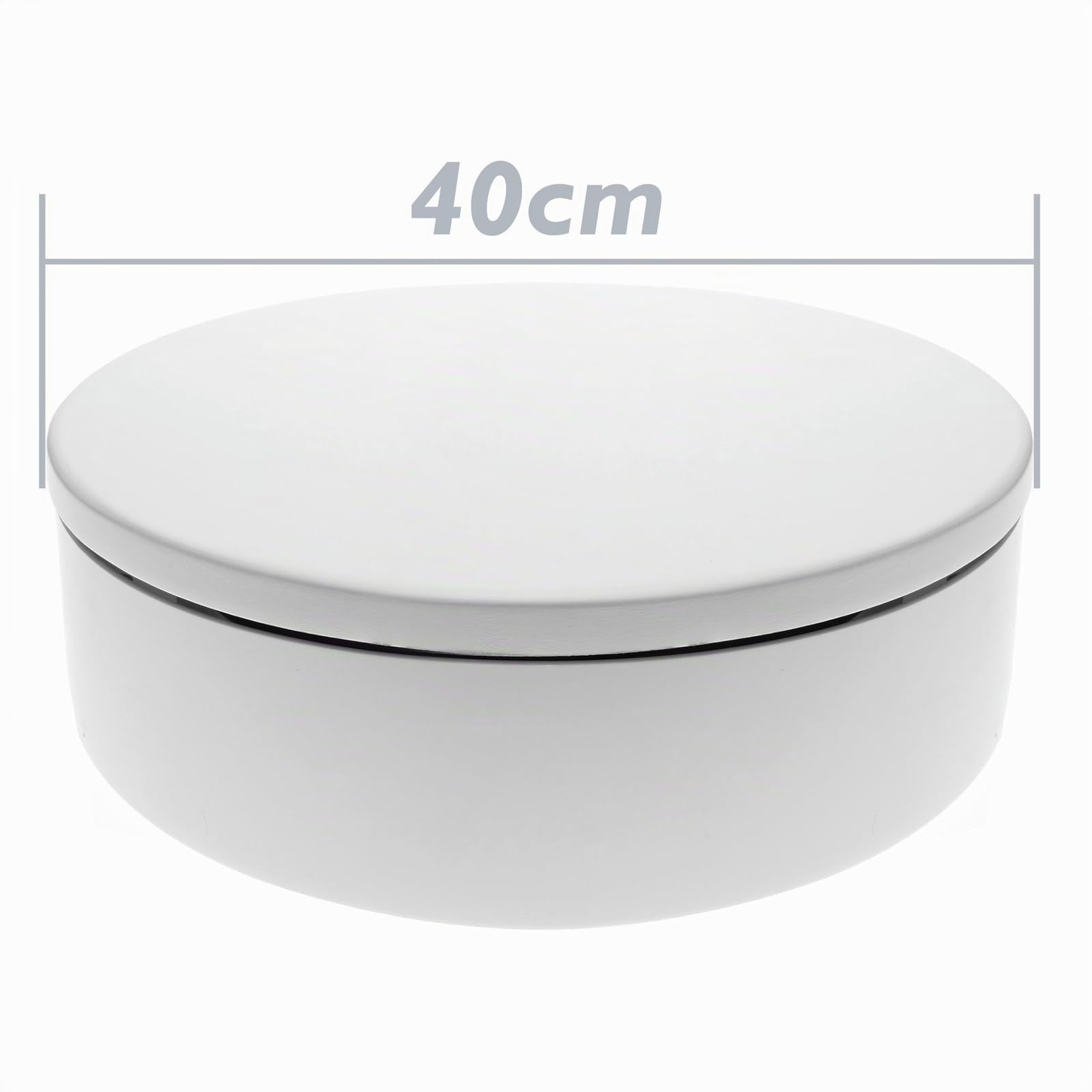 PrimeMatik - Base giratoria eléctrica de 40 cm. Plataforma Rotatoria de Color Blanco