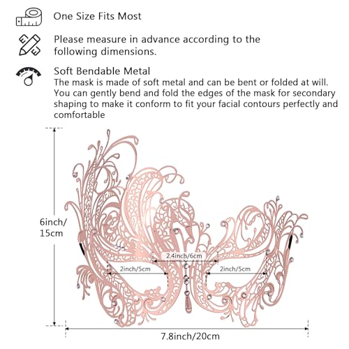 Image of Coddsmz Couples Venetian Masquerade Mask Set Luxury Style Princess Party Mask for Couples Women and Men Mardi Gras Masks