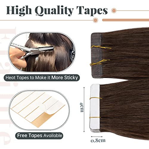 Elailite 40 Pcs Tape in Extensions Human Hair Thin Type 1.5g/pcs - Image 4