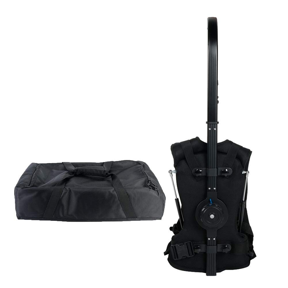 3-18kg Gimbal Vest Rig, Caméscope Caméscope avec Amortisseur de Choc pour Gilet de Soutien avec stabilisateur de Bras, Dispositif de Prise de Vue Stable réglable avec Sac de Rangement, Noir