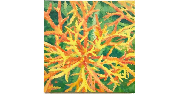 絵画781 油絵/抽象画風/植物/S4号 絵画781 油絵/抽象画風/植物/S4号