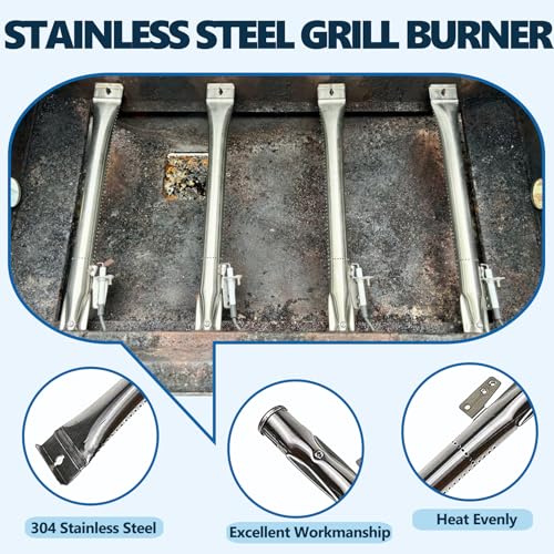 Image of SafBbcue Replacement Parts Kit for Nexgrill 4 burner 720-0830A 720-0830H 720-0783E 720-0783C 720-0830D Parts, Kenmore 122.33492410 122.33492411, Master Forge 1010037, BHG 720-0783W Replacement Parts