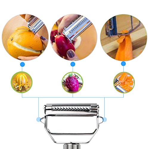 Sunkuka FBA_14154204 Julienne Peeler Stainless Steel Cutter Slicer thumb #4
