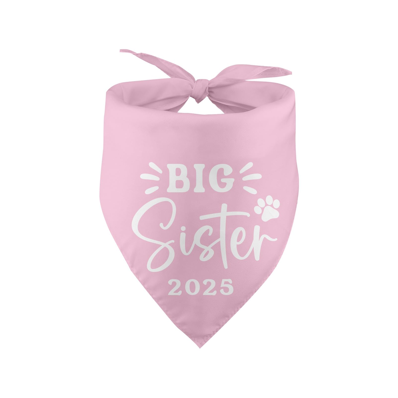 Big Sister 2025 Pink Dog Bandanas Big Sister Bandana Baby Announcement Gender Reveal Photo Prop Pet Scarf Pet Accessories for Dog Lover