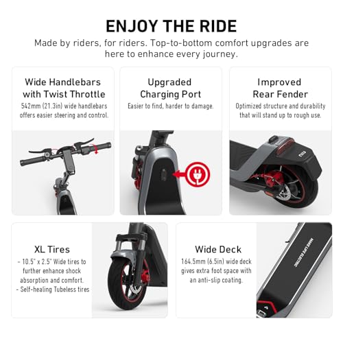 Image of NIU 100P /100F /300P /300X Electric Scooter Adult - E Scooter with Suspension, 600-1000W Peak Power, 18-37.3 Miles Max Range, Top Speed 17.4-23.6MPH, Commuting E-Scooter