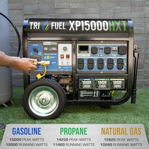 Duromax XP15000HXT 15,000 Watt Tri Fuel Portable Home Power Backup Hxt Generator W/Co Alert thumb #1