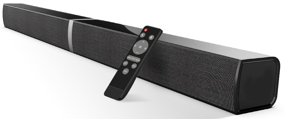 2.0 Barra de Sonido para TV, Barra de Sonido Separable 2 en 1 de 32 Pulgadas para Dispositivos de TV con 3 Modos de ecualización y 3 Sonidos envolventes, ARC/Óptico/AUX, 1pcs