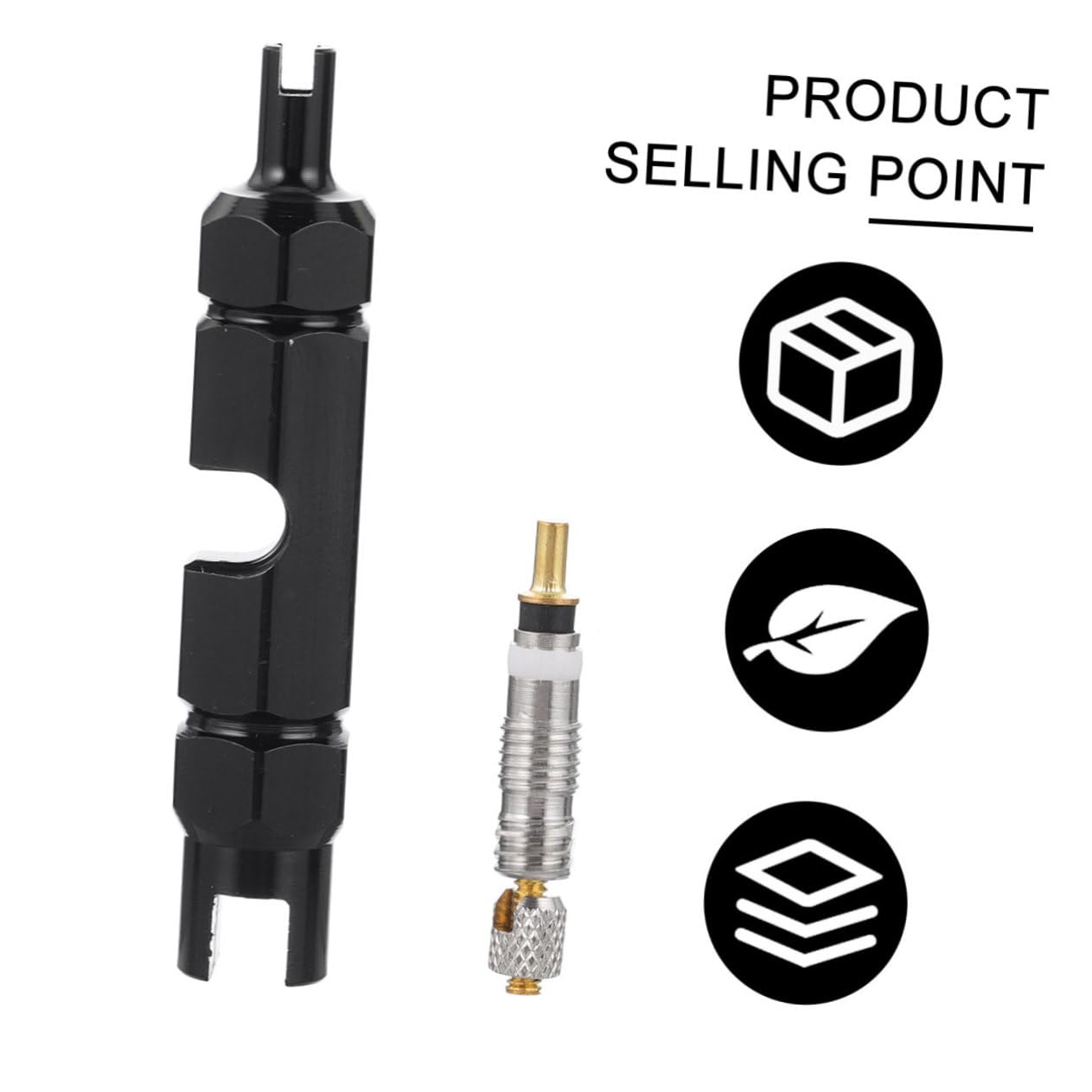 PRETYZOOM Valve Core Tool Tire Removal Tool Bike Repair Tool Kit Professional Cycling Repair Kit Replacing Tire Stem Core Bike Removal Tool Core Removal Tool Black Aluminum Alloy