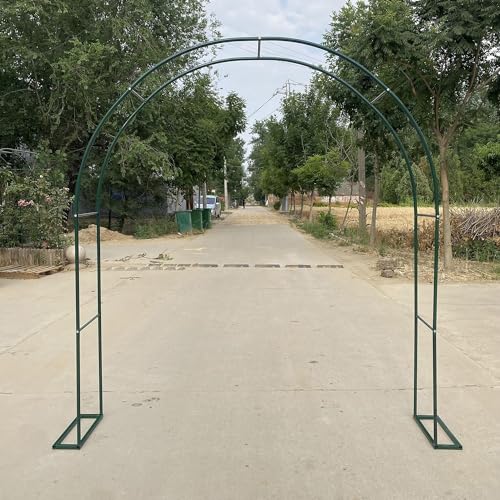 Grande pergola en métal avec base de montage facile, arche de jardin pour mariage, treillis de plantes grimpantes, couleur verte, 200 x 230 cm, parfaite pour...