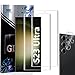 Produktbild für Samsung Galaxy S23 Ultra Schutzfolie Panzer-glas [2+1 Pack] [Kameraschutzfolie], [9H Härte] [3D transparentes HD-Glas] Full Coverage Fingerabdruck entsperren Displayschutzfolie für S23 Ultra