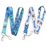 Cartoon Cute Anime Lanyard Keychain, Anime ID Badges Lanyard, Key Lanyard for ID Card Holder, Cell Phone Case