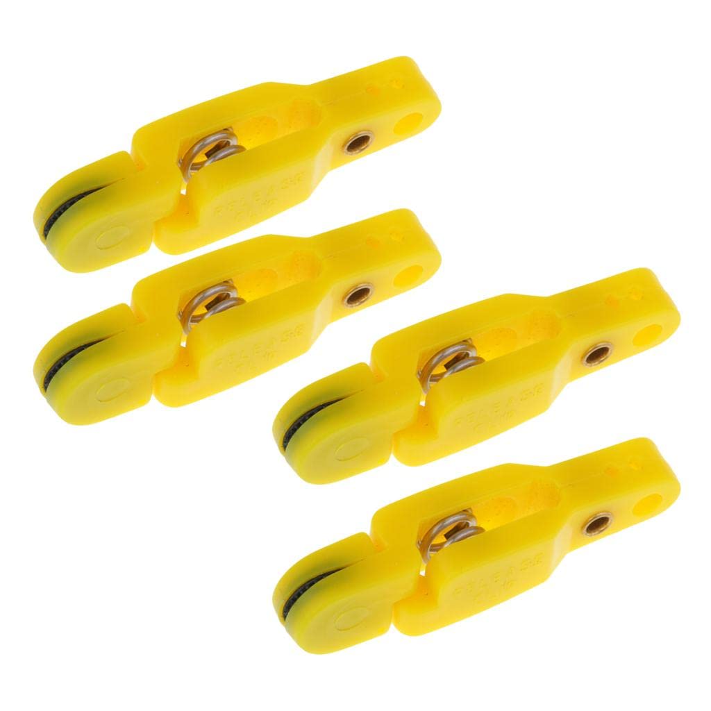 Baoblaze Kit de Clips Pinzas Liberación de Sedal Outrigger Kite Almohadilla Arte de Peces Pesca de Métodos Pesqueros, 4pcs