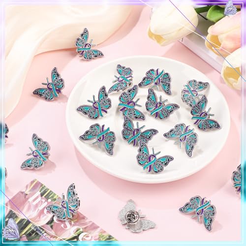 Tondiamo 50 Pcs World Suicide Prevention Day Lapel Pins Enamel Lapel Badges Gifts for Party Supplies Decoration Charity Event Supplies3