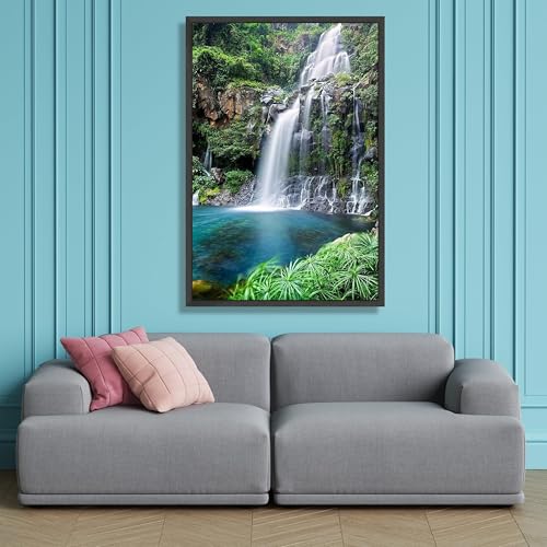 Tableau sur toile cascade sereine grand format pour intérieur chic - 3