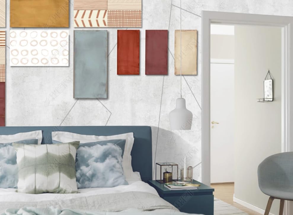 Papier peint intissé motifs géométriques poster géant mural salon 150x105 cm