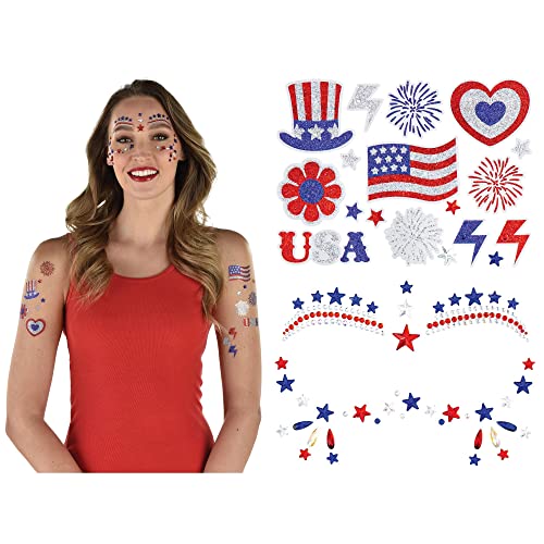 Bijoux patriotiques visage et corps pour supporter les bleus en tribunes