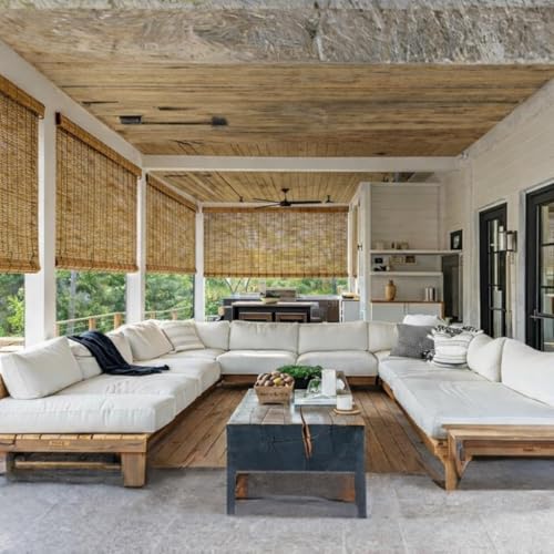 Store bambou extérieur imperméable contre le vis-à-vis du balcon