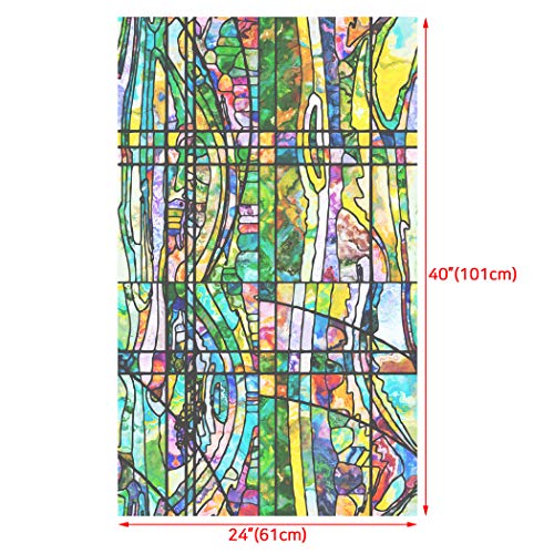 Royalwallskins Non-Adhesive Decorative Privacy Window Film Static Cling 24" X 40" (Mersin: 24" X 40") #TOP3