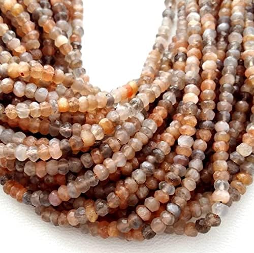 Multi Moonstone perles facettées de 3mm pour création de bijoux uniques - 3