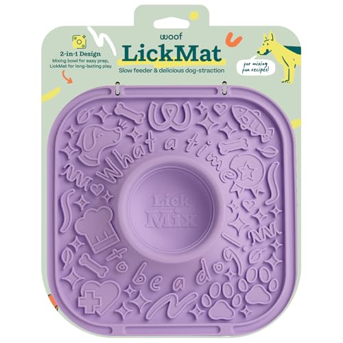 WOOF LickMat - Easy-to-Clean Lick Mat for Dogs - Slow Feeder Mat ...