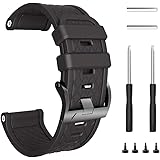 NotoCity Compatible Fenix 2 Watch Band 26mm Width Soft Silicone Watch Strap Replacement for Fenix 2 Smartwatch