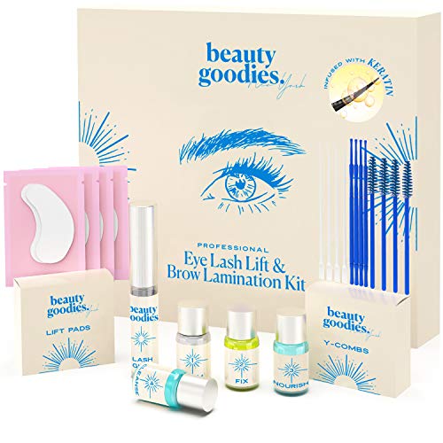 Lash Lift Kit & Brow Lamination Kit - KERATIN DIY Salon-Like Eyelash Perm Kit - Improved Quick-Dry Lash Perm Formula | Safe & Nourishing Eyebrow & Lash Lift | Lasting lifting result - BEAUTY GOODIES