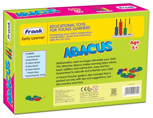 Image of Frank Abacus Number Counting Tool for Kids Above 5 Years - Fun and Challenging Educational Toys | Brain Booster Learning Games for Enhancing Math Skills & Number Recognition | Gifts for Girls & Boys
