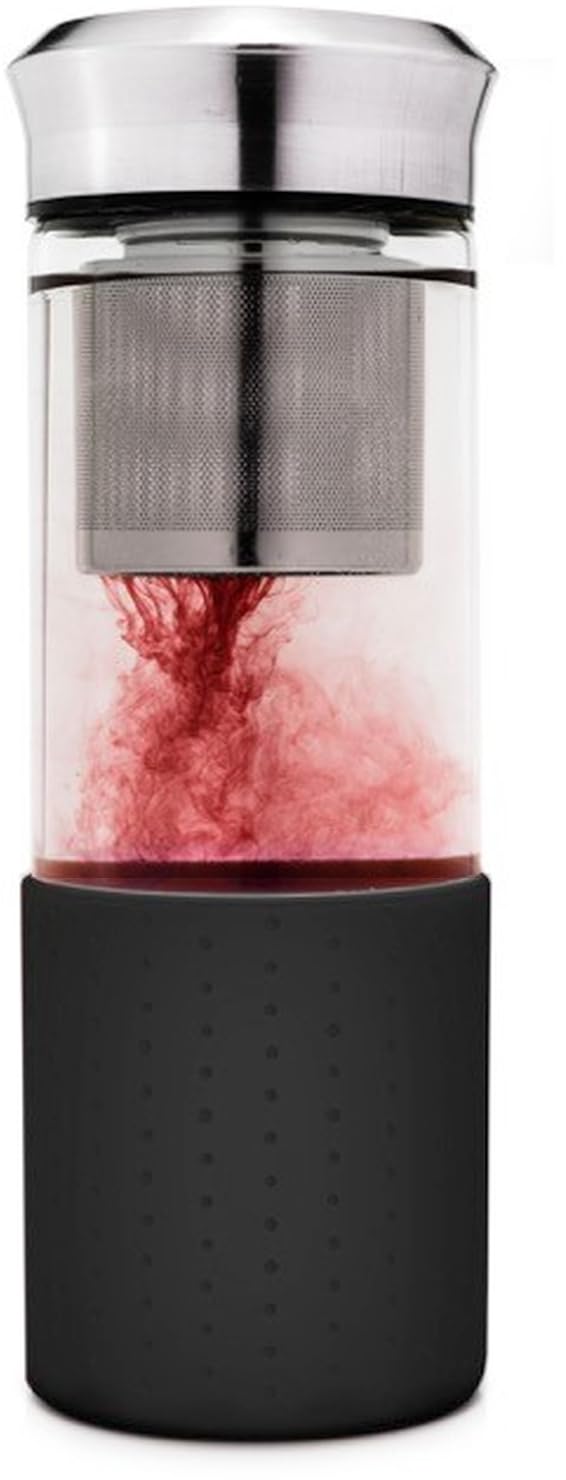 Théière Teamaker En Verre Avec Passoire - Bouteille Isotherme Pour Thé/café à Emporter