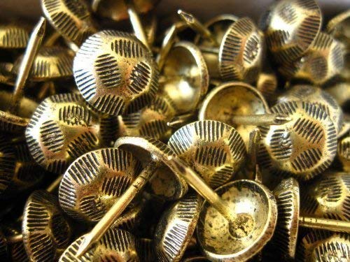 Heico Upholstery Nails Furniture Chair Tacks Pins Studs & Supplies DIY Dome Nail, Pack Quantity: 500, Colour/Design: Old Gold Speckled