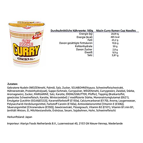 Nissin Japanese Cup Noodle Ramen Curry 10p set