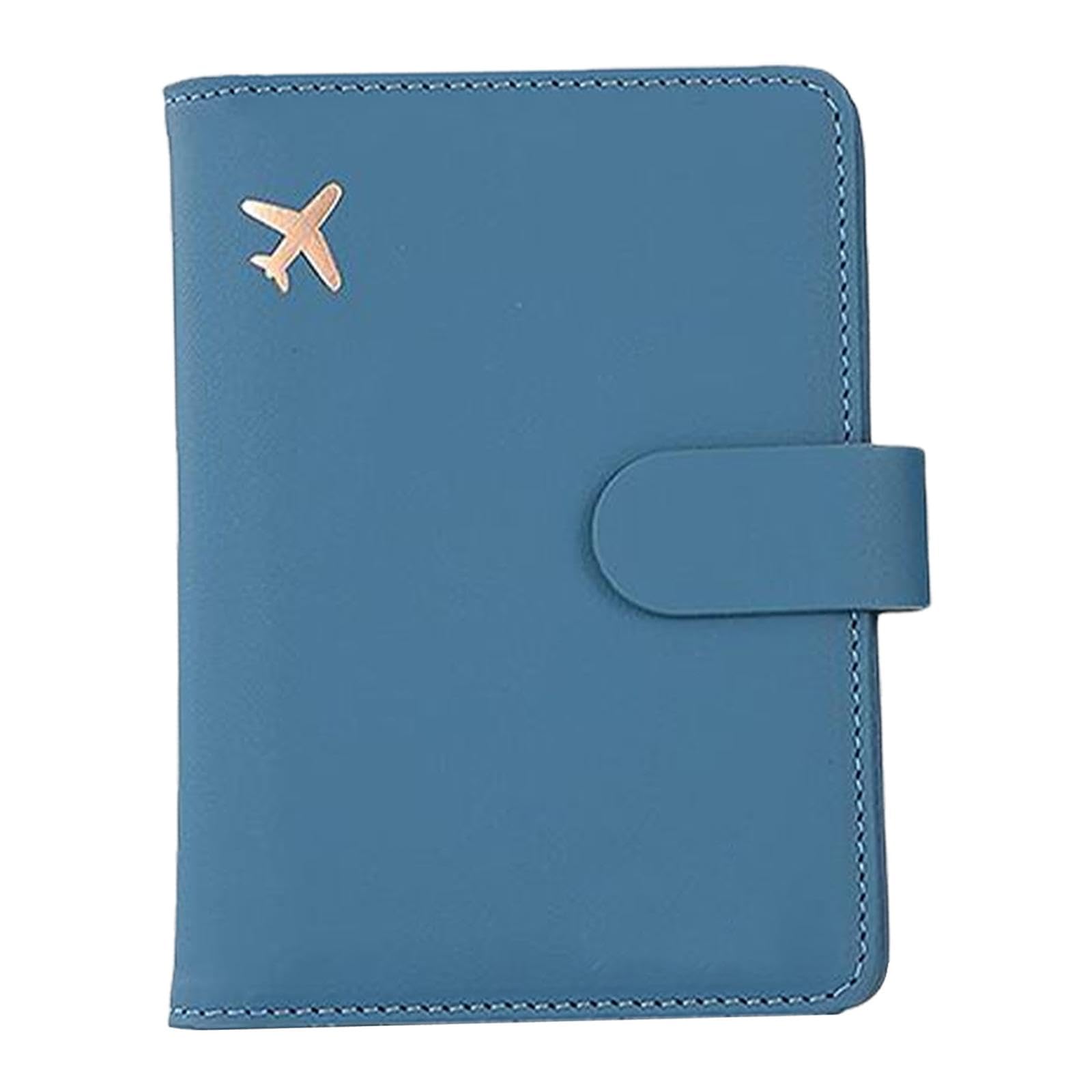 Card Holder Protector Document Organizer Passport Cover for Men Gift Wedding Blue-image-44