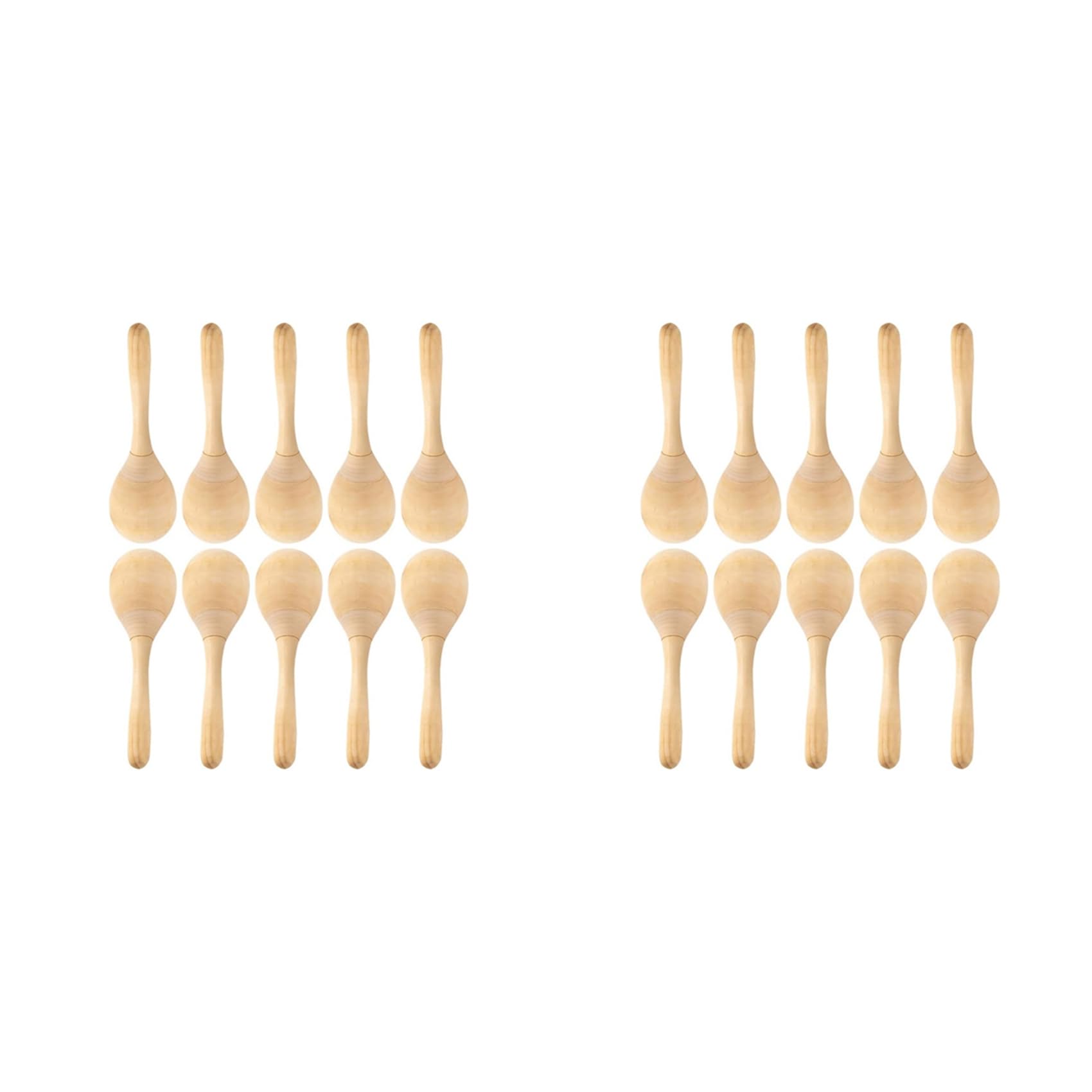 20 Piezas de Sonajeros de Percusión Manual de Maracas de Madera DIY con Sonido Nítido para Recuerdos de Fiestas Musicales
