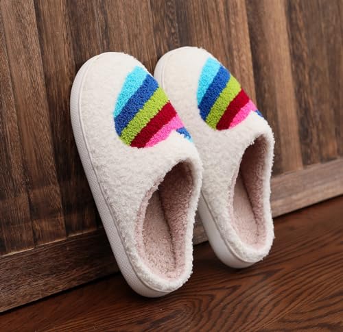 Image of Slippers for Women Men Fuzzy Memory Foam Slipper Fluffy Winter Soft Warm Slip On House Shoes