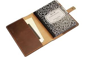 Classy Composition Leather Cover Notebook for Writers and Students